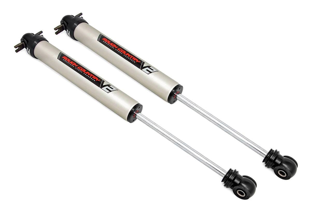 Chevrolet Tahoe Rear Shocks - Rough Country - V2 Monotube - Black - '95-'99
